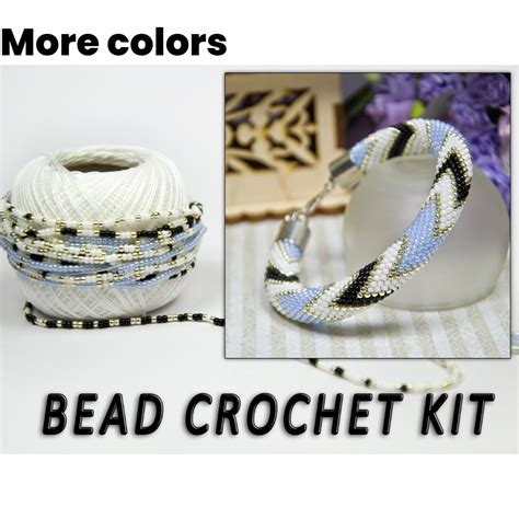 Bead crochet kit bracelet, Diy jewelry kit, More color brace | Inspire ...