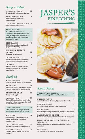 Image result for Fine Dining Menu Examples