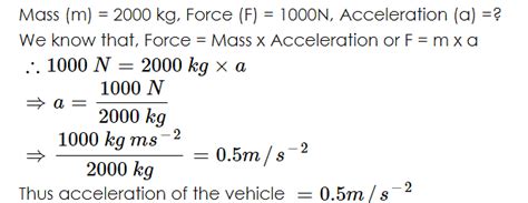 Numerical Problems (Solved): Force and Newton's Law of Motion - Science ...