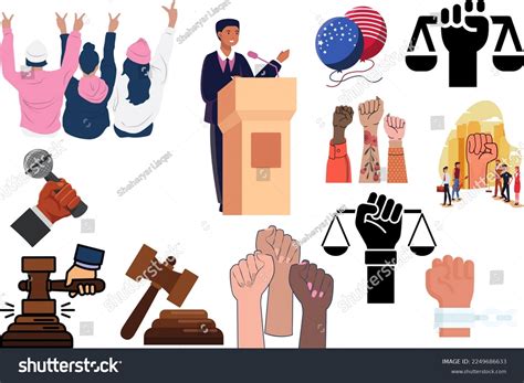 Civil Rights Signs Vectors Symbols Objects Stock Illustration ...