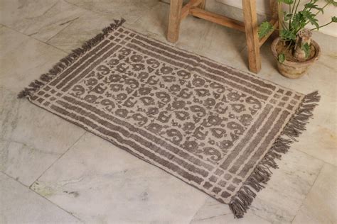 Buy Handmade Cotton Block Print Dhurrie Rug Online in India - Etsy