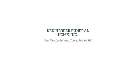 Den Herder Funeral Home, Inc. Obituaries & Services In Paulding, Oh