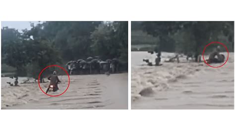 Caught On Cam: Youth Swept Away While Trying To Cross Flooded Stream In ...