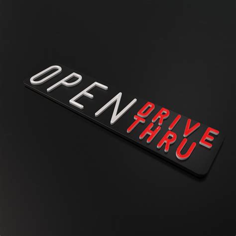 Outdoor Open Drive Thru Neon Sign - HiNeon Custom Neon Sign