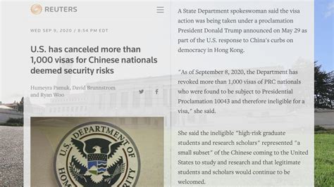 视频｜下手了！美方撤销过千名中国学生签证|美国|签证|特朗普_新浪新闻