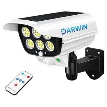 DARWIN Solar Outdoor Wall Light 77 LED with Motion Sensor, Camera ...