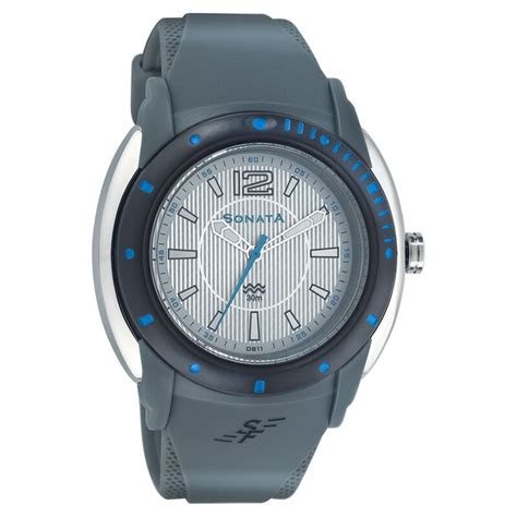 Buy Online Sonata Quartz Analog Grey Dial Strap Watch for Men ...