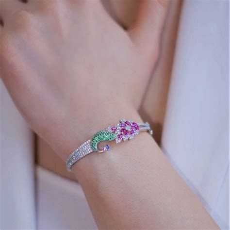 Peacock 925 Sterling Silver Bracelet – Zavya