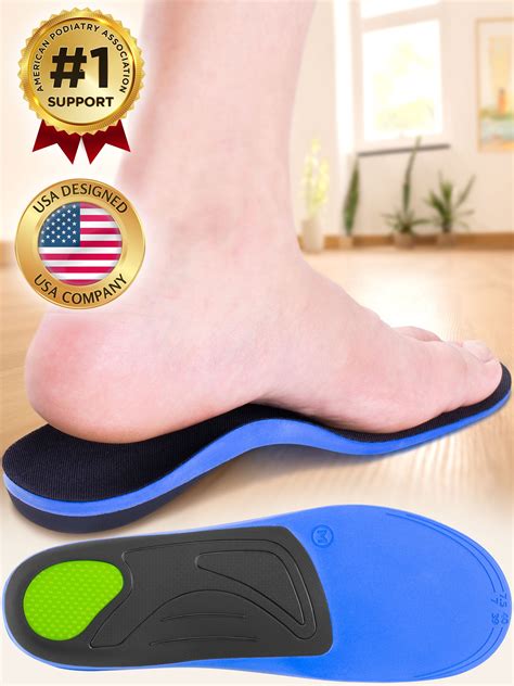 Cozlow Orthopedic Shoe Inserts, Heel Sole for Sore Feet, Plantar Fasciitis Arch Support Insoles ...