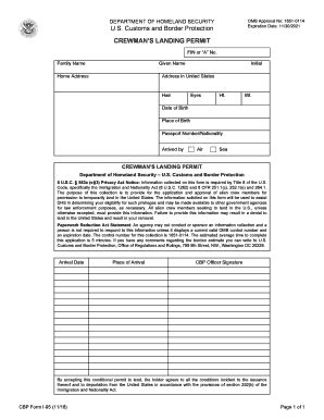 I 95 Form - Fill and Sign Printable Template Online