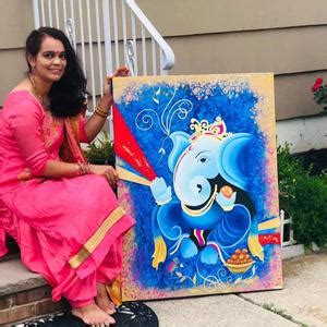 Buy Lord Ganesha Acrylic Painting , Canvas Wall Decor , Original ...