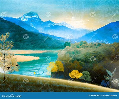 AI-powered Creation Of A Digital Landscape Photo Blending Art And ...