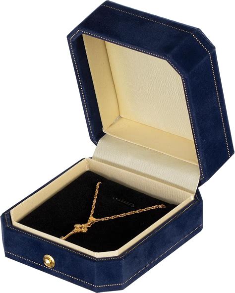 Amazon.com: XIZAO Velvet Jewelry Gift Boxes Necklace Pendant Box ...