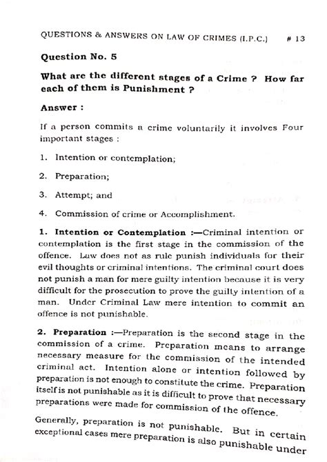 Different stages of crime notes - Law, Society and Judicial Process ...