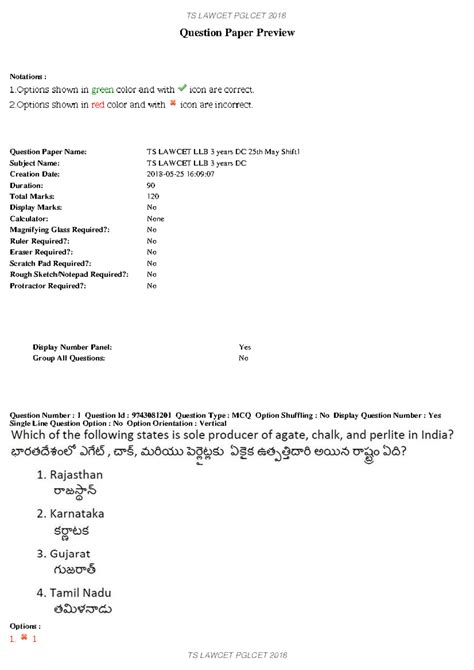 2018 - Summary LLB LAW (Honors - Question Paper Preview Notations ...