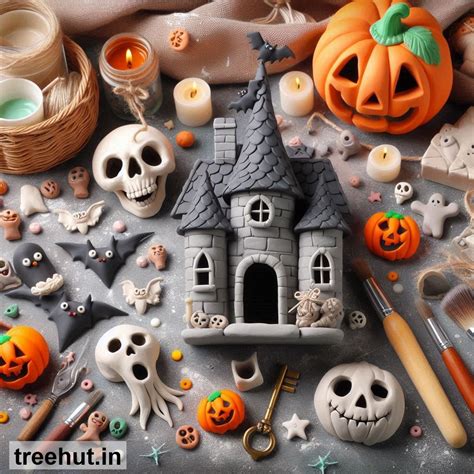 Air Dry Clay Craft, Halloween Decoration Ideas