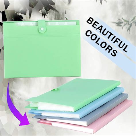 NISUN 8 Pocket Expanding File Folder Letter A4 (Fits A4 Paper) Paper ...