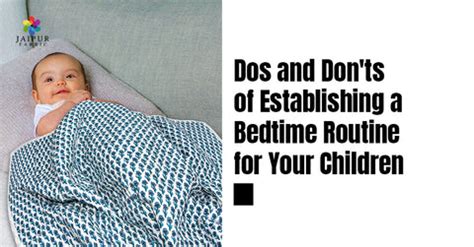 Dos and Donts of Establishing a Bedtime Routine for Your Children ...