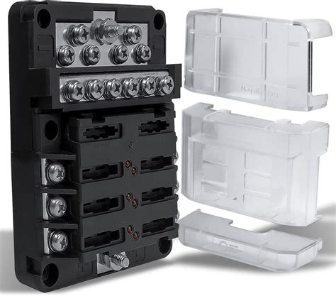 6 Way Fuse Box with 12 Ground Negative Busbar for India | Ubuy