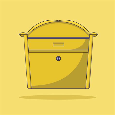 Mailbox Vector Icon Illustration with Outline for Design Element, Clip ...