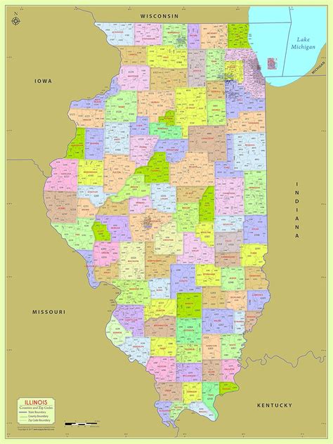 Chicago Illinois Zip Code Map - Oconto County Plat Map