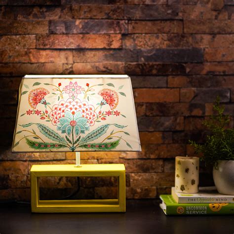 Buy Printed Fabric Rectangle Empire Lamp Online On Zwende