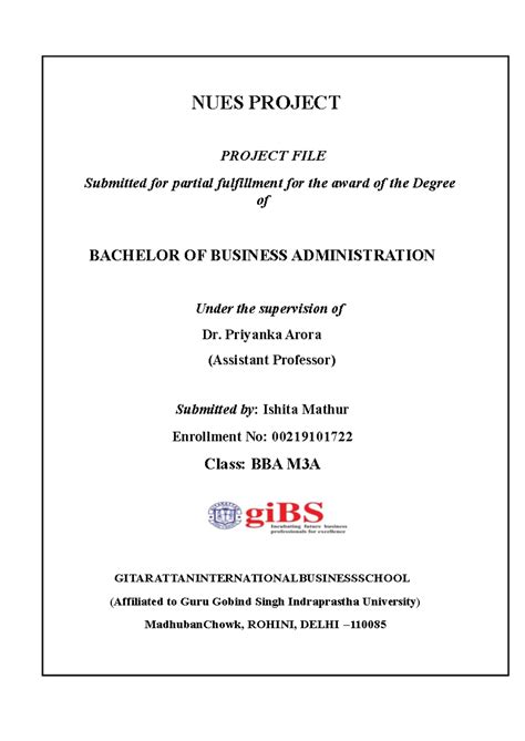 NSS NCC NSO Project Report by Ishita Mathur - BBA M3A - Studocu