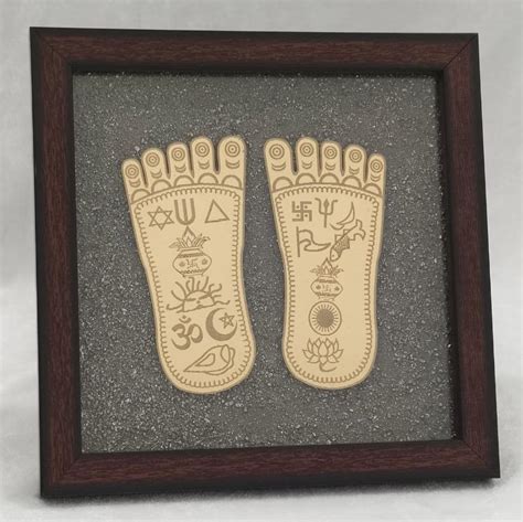 MAA LAKSHMI CHARAN PADUKA ON PYRITE FRAME | Gem Selections