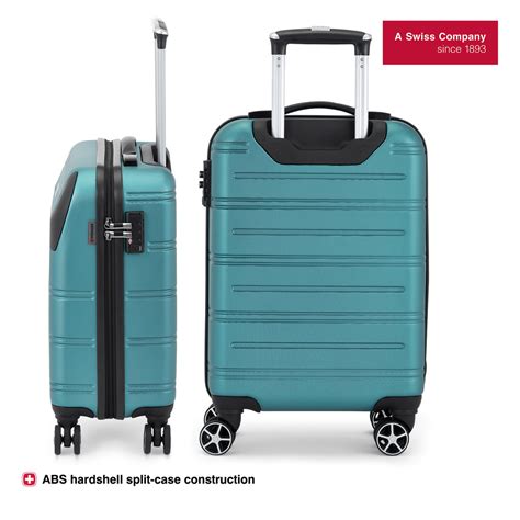 Wenger Static-Pro Carry-on Hardside Suitcase, 33 Litres, Teal, Swiss d