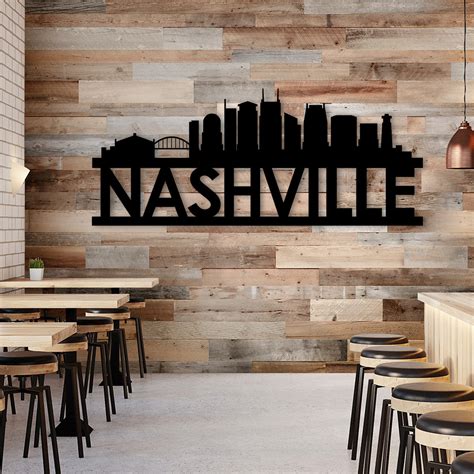 Nashville Skyline Metal Wall Art | K&S Design Elements