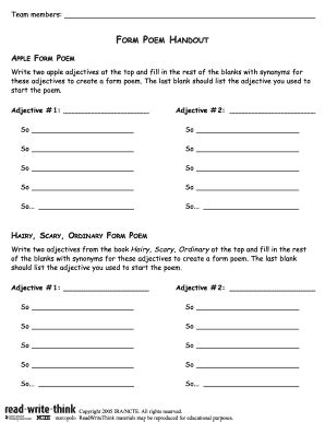 Image result for Free Form Poem Example