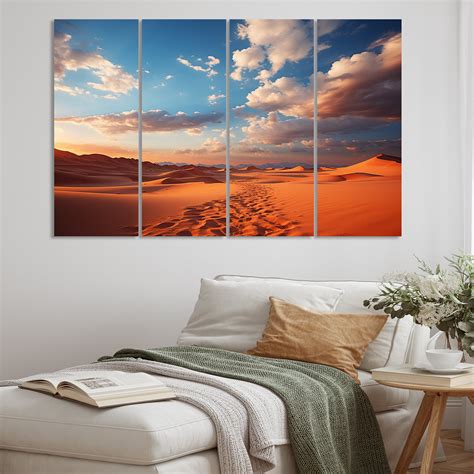 Union Rustic Sahara Desert Multiple Countries II On Canvas 4 Pieces ...