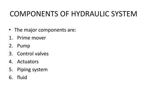 Image result for Hydraulic System Components