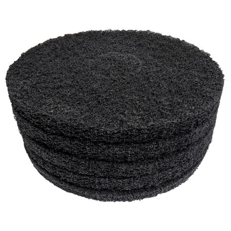 Premium Black Stripping Pads - 20-Inch - Pack of 5, Heavy-Duty Floor ...