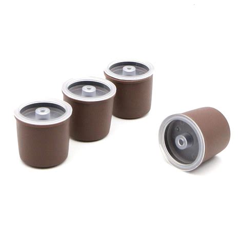 4 Pack Refillable Capsule Cup Reusable Coffee Filter Filling for Illy ...