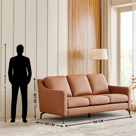 Buy Parque NXT Half Leather 3+2 Seater Sofa Set - Tan from Home Centre ...