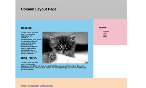 Image result for 3 Column Layout HTML