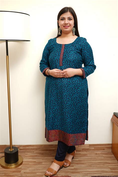 Teal Treasury Woollen Kurta - Apella