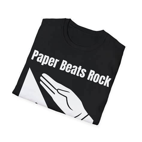 Paper Beats Rock Shirt - A Viral Meme Tee - AshBubble