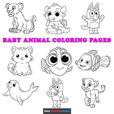 Cute Baby Animal Coloring Pages
