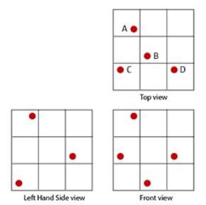 Q16 — A glass cube with 27 equal compartments is filled with water ...