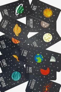 Craftystic Solar System Flashcards Set of 12 Flashcards with ...