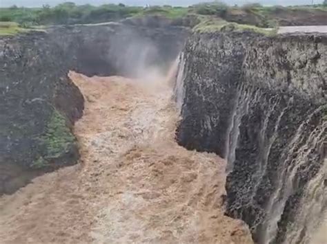 Chotila's Morasal Dam overflowing has created picturesque scenes of ...