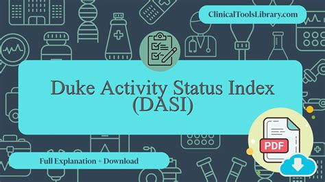 Duke Activity Status Index (DASI) - Complete Explanation + PDF ...