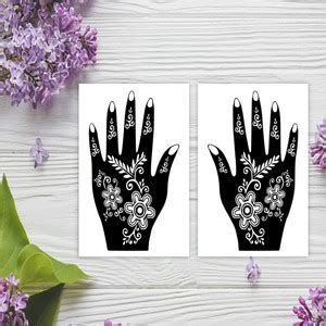 Ordershock Elegant Floral Mehndi Stencil Sticker for Simple and Pretty ...