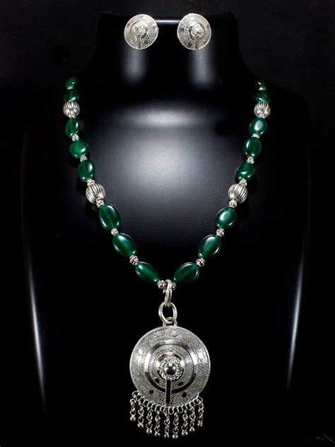 Necklaces for women online | handmade with Filigree | Stones integrated ...