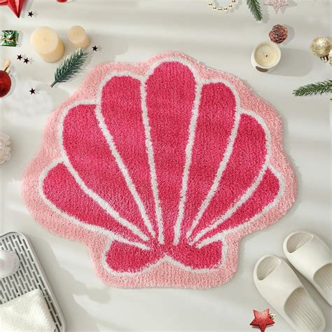 Amazon.com: YRXRUS Seashells Bathroom Rug, Valentine's Day Decoration ...