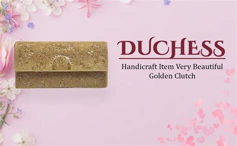 DUCHESS Women Handicraft Item Very Beautiful Golden Clutch (000612Bg ...