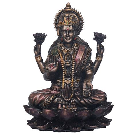 eCraftIndia Polyresin Handcrafted Blessing Goddess Lakshmi Statue sitt
