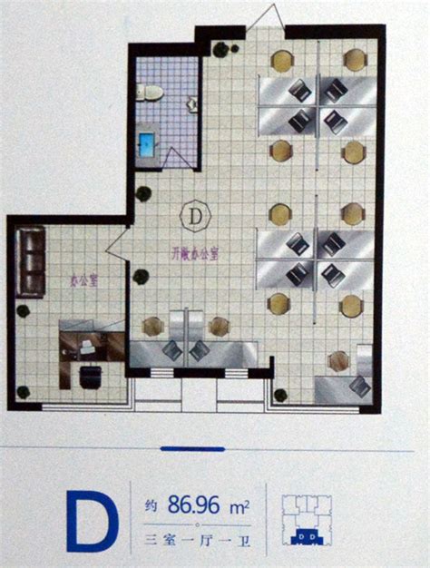 96平米三室两厅设计图,90平米三室两厅图,80平米三室两厅图_大山谷图库